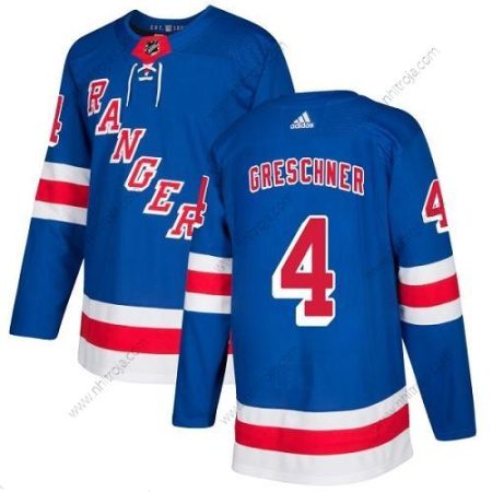 Adidas Herrar New York Rangers #4 Ron Greschner Royal Blå Autentisk Stitched NHL Hemma Tröjor