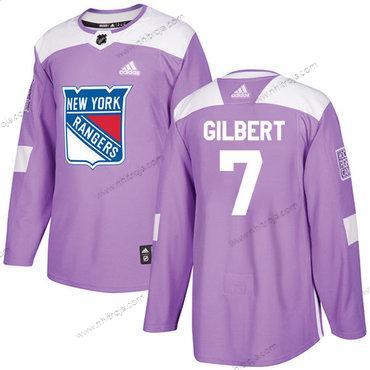 Adidas Herrar New York Rangers #7 Rod Gilbert Lila Autentisk Bekämpar cancer Stitched NHL Tröjor