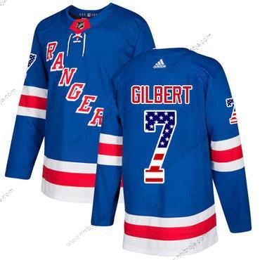 Adidas Herrar New York Rangers #7 Rod Gilbert Royal Blå Autentisk USA Flag Stitched NHL Hemma Tröjor