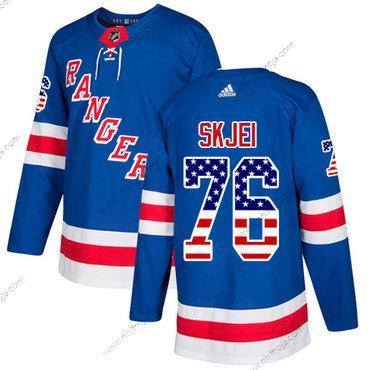 Adidas Herrar New York Rangers #76 Brady Skjei Royal Blå Autentisk USA Flag Stitched NHL Hemma Tröjor