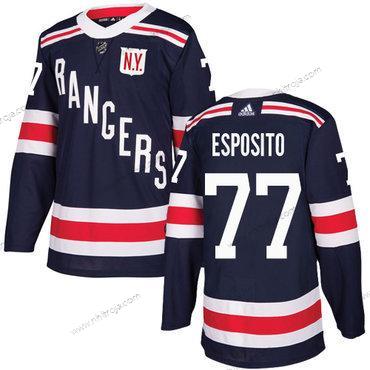 Adidas Herrar New York Rangers #77 Phil Esposito Marin Blå Autentisk 2018 Vinter Klassisk Stitched NHL Tröjor