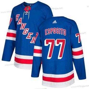 Adidas Herrar New York Rangers #77 Phil Esposito Royal Blå Autentisk Stitched NHL Hemma Tröjor