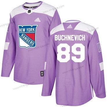 Adidas Herrar New York Rangers #89 Pavel Buchnevich Lila Autentisk Bekämpar cancer Stitched NHL Tröjor