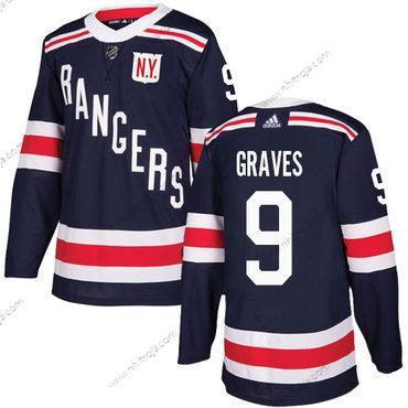 Adidas Herrar New York Rangers #9 Adam Graves Marin Blå Autentisk 2018 Vinter Klassisk Stitched NHL Tröjor