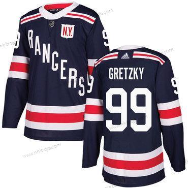 Adidas Herrar New York Rangers #99 Wayne Gretzky Marin Blå Autentisk 2018 Vinter Klassisk Stitched NHL Tröjor