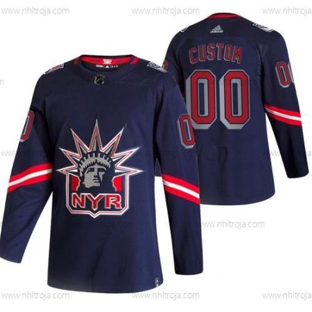 Adidas Herrar New York Rangers Skräddarsydda Marin 2020-21 Alternativ Autentisk Player NHL Tröjor