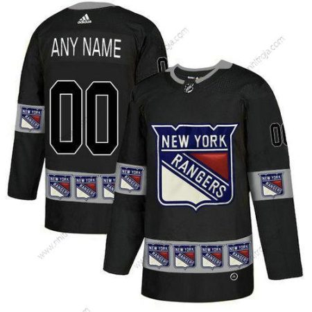 Adidas Herrar New York Rangers Skräddarsydda Team Logos Svart Tröjor