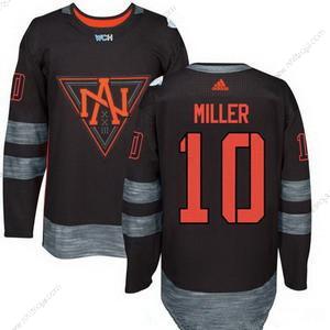 Adidas Herrar North Amerika Hockey #10 J T Miller Svart 2016 World Cup Of Hockey Stitched WCH Game Tröjor