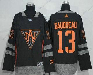 Adidas Herrar North Amerika Hockey #13 Johnny Gaudreau Svart 2016 World Cup Of Hockey Stitched WCH Game Tröjor