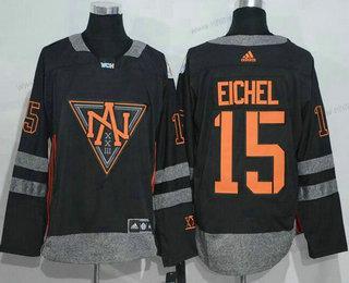 Adidas Herrar North Amerika Hockey #15 Jack Eichel Svart 2016 World Cup Of Hockey Stitched WCH Game Tröjor