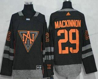 Adidas Herrar North Amerika Hockey #29 Nathan Mackinnon Svart 2016 World Cup Of Hockey Stitched WCH Game Tröjor