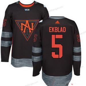 Adidas Herrar North Amerika Hockey #5 Aaron Ekblad Svart 2016 World Cup Of Hockey Stitched WCH Game Tröjor