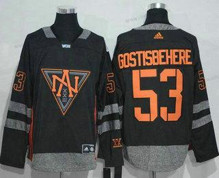 Adidas Herrar North Amerika Hockey #53 Shayne Gostisbehere Svart 2016 World Cup Of Hockey Stitched WCH Game Tröjor