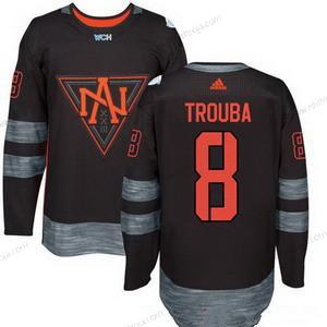 Adidas Herrar North Amerika Hockey #8 Jacob Trouba Svart 2016 World Cup Of Hockey Stitched WCH Game Tröjor