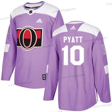 Adidas Herrar Ottawa Senators #10 Tom Pyatt Lila Autentisk Bekämpar cancer Stitched NHL Tröjor