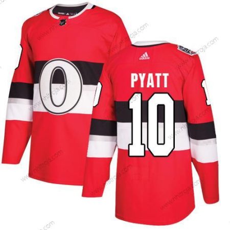 Adidas Herrar Ottawa Senators #10 Tom Pyatt Röd Autentisk 2017 100 Klassisk Stitched NHL Tröjor