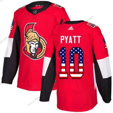 Adidas Herrar Ottawa Senators #10 Tom Pyatt Röd Autentisk USA Flag Stitched NHL Hemma Tröjor