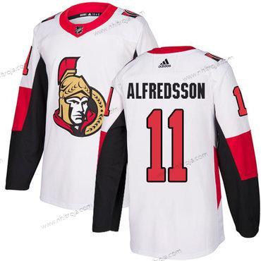 Adidas Herrar Ottawa Senators #11 Daniel Alfredsson Autentisk Vit NHL Borta Tröjor