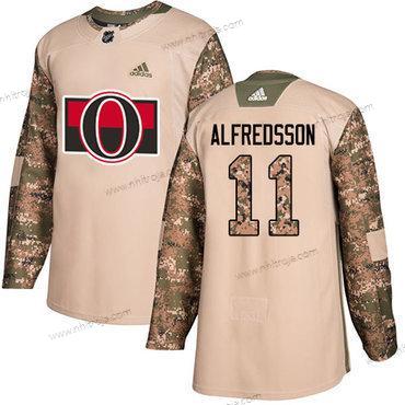 Adidas Herrar Ottawa Senators #11 Daniel Alfredsson Camo Autentisk 2017 Veterans Day Stitched NHL Tröjor