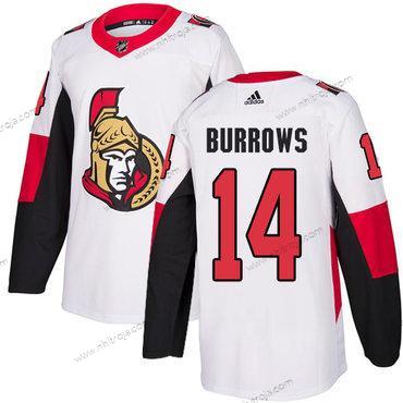 Adidas Herrar Ottawa Senators #14 Alexandre Burrows Autentisk Vit NHL Borta Tröjor