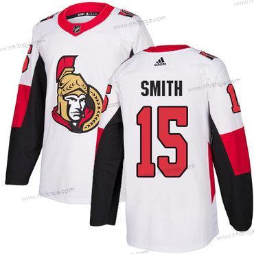 Adidas Herrar Ottawa Senators #15 Zack Smith Autentisk Vit NHL Borta Tröjor