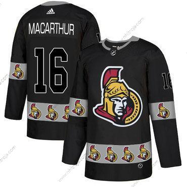 Adidas Herrar Ottawa Senators #16 Clarke Macarthur Svart Team Logos Tröjor