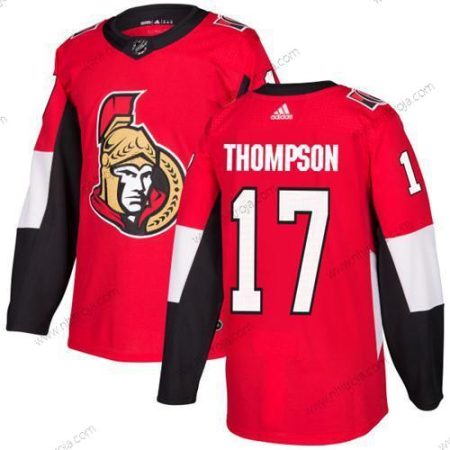 Adidas Herrar Ottawa Senators #17 Nate Thompson Röd Autentisk Stitched NHL Hemma Tröjor