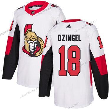 Adidas Herrar Ottawa Senators #18 Ryan Dzingel Autentisk Vit NHL Borta Tröjor