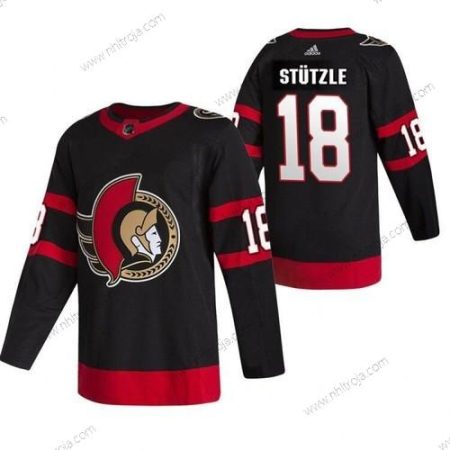 Adidas Herrar Ottawa Senators #18 Tim Stützle Svart 2020-21 Player New 2D Borta Tröjor