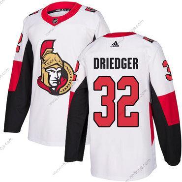 Adidas Herrar Ottawa Senators #32 Chris Driedger Autentisk Vit NHL Borta Tröjor