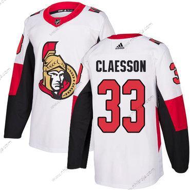 Adidas Herrar Ottawa Senators #33 Fredrik Claesson Autentisk Vit NHL Borta Tröjor