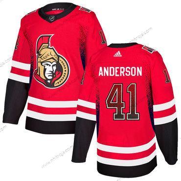 Adidas Herrar Ottawa Senators #41 Craig Anderson Röd Tröjor