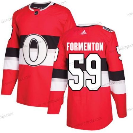 Adidas Herrar Ottawa Senators #59 Alex Formenton Röd Autentisk 2017 100 Klassisk Stitched NHL Tröjor