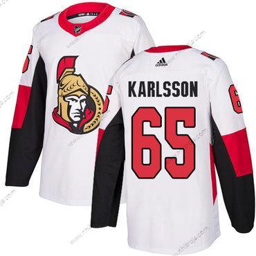 Adidas Herrar Ottawa Senators #65 Erik Karlsson Autentisk Vit NHL Borta Tröjor