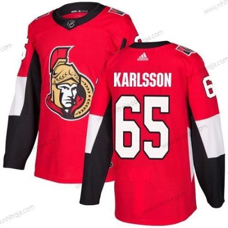 Adidas Herrar Ottawa Senators #65 Erik Karlsson Röd Autentisk Stitched NHL Hemma Tröjor