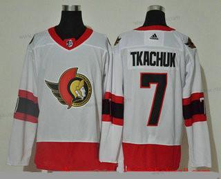 Adidas Herrar Ottawa Senators #7 Brady Tkachuk Vit 2020-21 Stitched NHL Tröjor