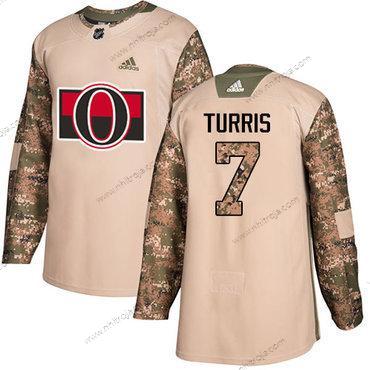 Adidas Herrar Ottawa Senators #7 Kyle Turris Camo Autentisk 2017 Veterans Day Stitched NHL Tröjor