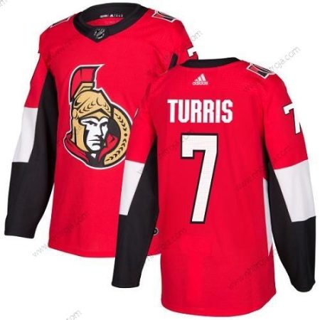 Adidas Herrar Ottawa Senators #7 Kyle Turris Röd Autentisk Stitched NHL Hemma Tröjor