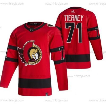 Adidas Herrar Ottawa Senators #71 Chris Tierney Röd 2020-21 Omvänd Retro Alternativ NHL Tröjor