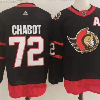 Adidas Herrar Ottawa Senators #72 Thomas Chabot Svart 2020-21 Stitched NHL Tröjor