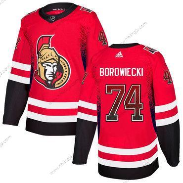 Adidas Herrar Ottawa Senators #74 Mark Borowiecki Röd Tröjor