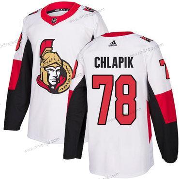 Adidas Herrar Ottawa Senators #78 Filip Chlapik Autentisk Vit NHL Borta Tröjor