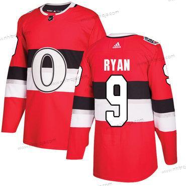 Adidas Herrar Ottawa Senators #9 Bobby Ryan Röd Autentisk 2017 100 Klassisk Stitched NHL Tröjor