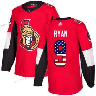 Adidas Herrar Ottawa Senators #9 Bobby Ryan Röd Autentisk USA Flag Stitched NHL Hemma Tröjor