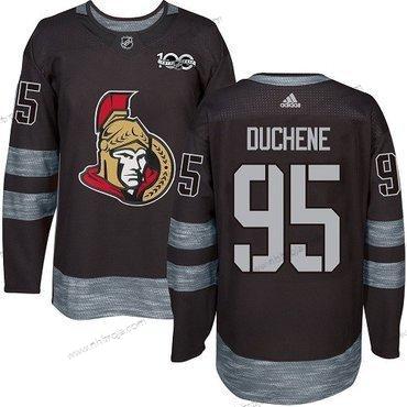 Adidas Herrar Ottawa Senators #95 Matt Duchene Svart 1917-2017 100th Jubileum Stitched NHL Tröjor