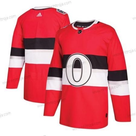 Adidas Herrar Ottawa Senators Blank Röd Autentisk 2017 100 Klassisk Stitched NHL Tröjor