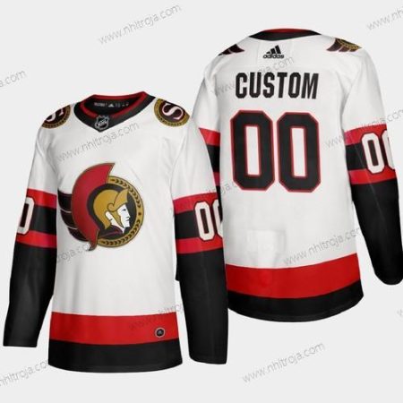 Adidas Herrar Ottawa Senators Skräddarsydda 2020-21 Vit Autentisk Player Stitched NHL Borta Tröjor