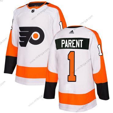 Adidas Herrar Philadelphia Flyers #1 Bernie Parent Vit Autentisk Stitched NHL Tröjor