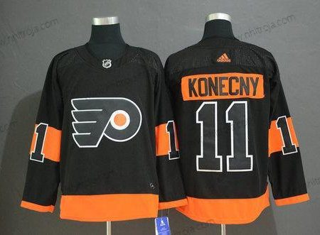 Adidas Herrar Philadelphia Flyers #11 Travis Konecny Svart Alternativ Tröjor