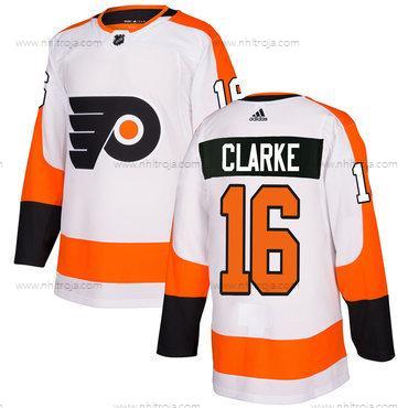 Adidas Herrar Philadelphia Flyers #16 Bobby Clarke Vit Autentisk Stitched NHL Tröjor